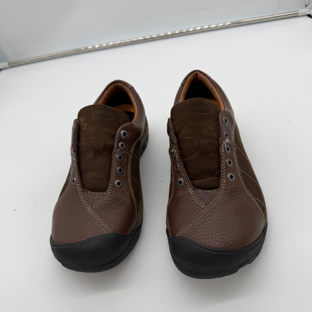Keen Presidio Brown Leather Walking Shoes Womens 10.5 Low Top Oxford 1011401